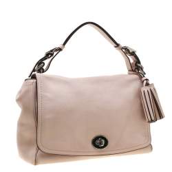 Pre Owned حقيبة كوتش يد علوية ليغسي رومي جلد وردية فاتحة