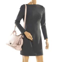 Pre Owned حقيبة كوتش يد علوية ليغسي رومي جلد وردية فاتحة