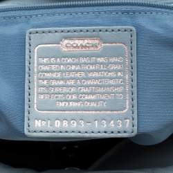 مملوكة مسبقًا Coach Blue Leather Parker Kisslock Satchel 