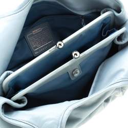 مملوكة مسبقًا Coach Blue Leather Parker Kisslock Satchel 