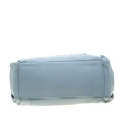 مملوكة مسبقًا Coach Blue Leather Parker Kisslock Satchel 