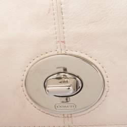 Coach Cream Leather Clutch 