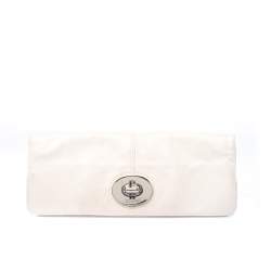 Coach Cream Leather Clutch 