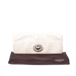 Coach Cream Leather Clutch 