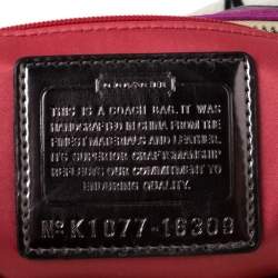مملوكة مسبقًا Coach Multicolor Satin and Leather Poppy Shoulder Bag