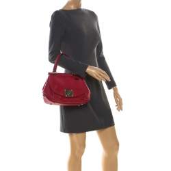 Coach Red Leather Drifter Carryall In Mixed Top Handle Bag