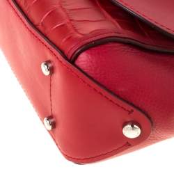 Coach Red Leather Drifter Carryall In Mixed Top Handle Bag