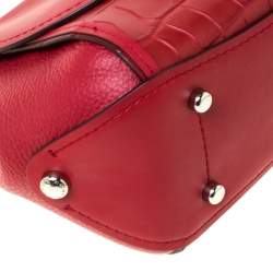 Coach Red Leather Drifter Carryall In Mixed Top Handle Bag