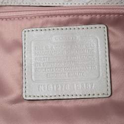 Coach White Python Embossed Leather Kristin Tote     