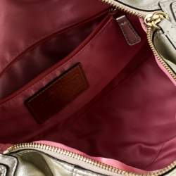 مملوكة مسبقًا Coach Gold Metallic Leather Madison Sabrina Satchel 