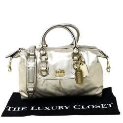 مملوكة مسبقًا Coach Gold Metallic Leather Madison Sabrina Satchel 