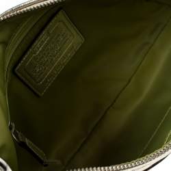 Pre Owned Coach Multicolor Signature Canvas and Leather Shoulder Bag