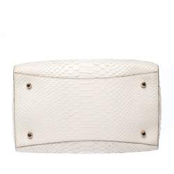 Coach Cream Python Embossed Leather Tote
