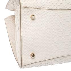 Coach Cream Python Embossed Leather Tote