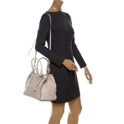 Coach Cream Python Embossed Leather Tote