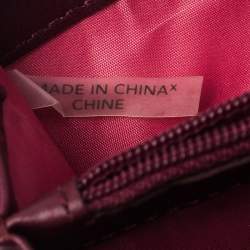 Coach Burgundy Patent Leather Zip Around Continental Wallet 