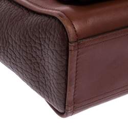 Pre Owned Coach Brown Leather Crossbody Bag