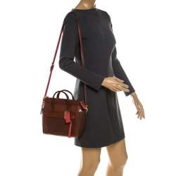 Pre Owned Coach Brown Leather Crossbody Bag