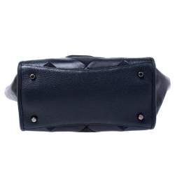 Pre Owned حقيبة كروس كوتش ميني جلد رقعة كحلية