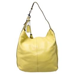Coach Neon Yellow Leather Hobo