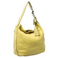 Coach Neon Yellow Leather Hobo