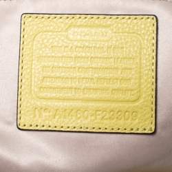Coach Neon Yellow Leather Hobo