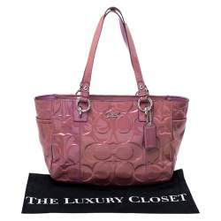 Pre Owned  Coach Purple Patent Leather Satchel