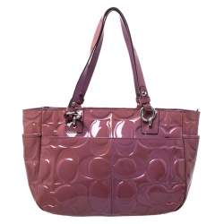 Pre Owned  Coach Purple Patent Leather Satchel
