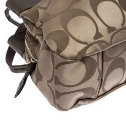  Coach Beige/Brown Signature Canvas and Leather Satchel