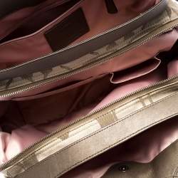  Coach Beige/Brown Signature Canvas and Leather Satchel