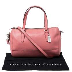 Pre Owned Coach Orange Leather Crossbody Bag