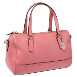 Pre Owned Coach Orange Leather Crossbody Bag