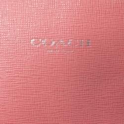 Pre Owned Coach Orange Leather Crossbody Bag