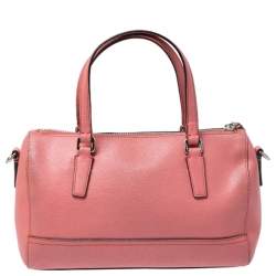 Pre Owned Coach Orange Leather Crossbody Bag