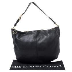 Coach Black Soft Leather Hobo