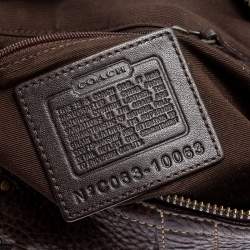 Coach Brown Leather Studded Embellished Hobo