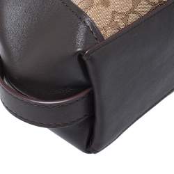 Pre Owned Coach Beige/Brown Signature Canvas and Leather Satchel