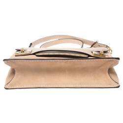 Coach Beige Nubuck and Leather Swagger Beechwood Bag