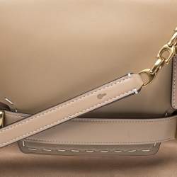 Coach Beige Nubuck and Leather Swagger Beechwood Bag