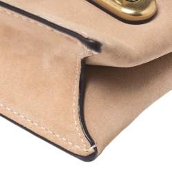 Coach Beige Nubuck and Leather Swagger Beechwood Bag