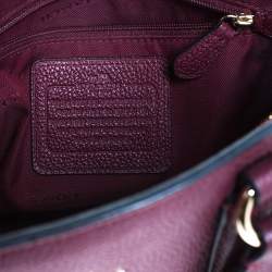 Coach Maroon Leather Carryall Tote