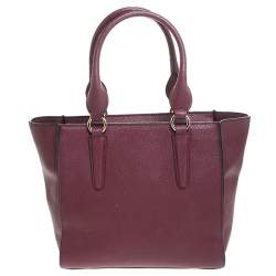 Coach Maroon Leather Carryall Tote