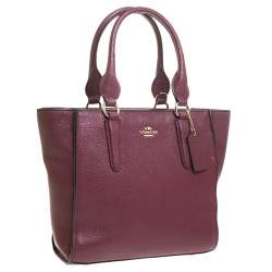 Coach Maroon Leather Carryall Tote