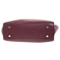 Coach Maroon Leather Carryall Tote