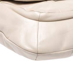 Pre Owned Coach Ivory Leather Kristin Hobo