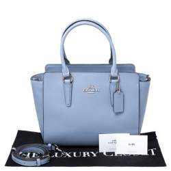 Pre Owned حقيبة كوتش Leah جلد زرقاء