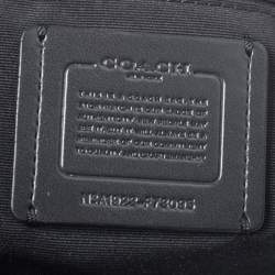 Pre Owned Coach Black Crocodile Embossed Leather Amber Hobo