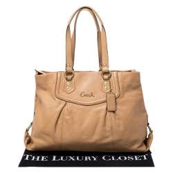 Pre Owned Coach Brown Leather Ashley Tote