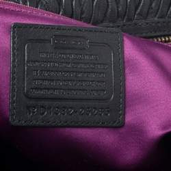 Pre Owned Coach Black Twist Gathered Leather Madison Madeline Eastwest Satchel