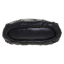 Pre Owned Coach Black Pleated Leather Sophia Madison Satchel